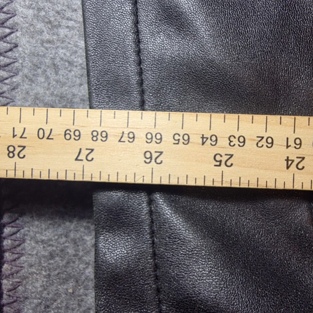 Tommy Hilfiger Mens L Black Leather Bomber Jacket Lined